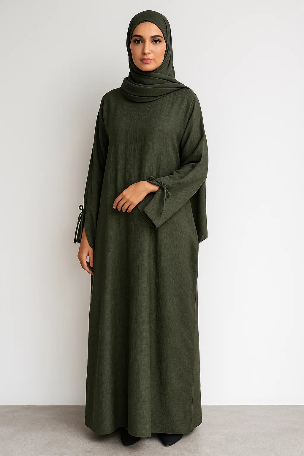 Textured Broadcloth Abaya