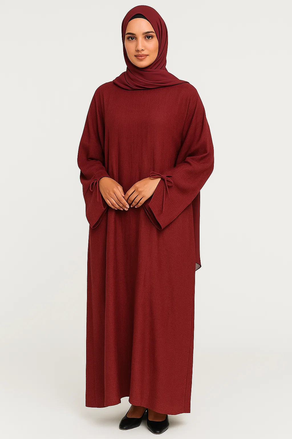 Textured Broadcloth Abaya