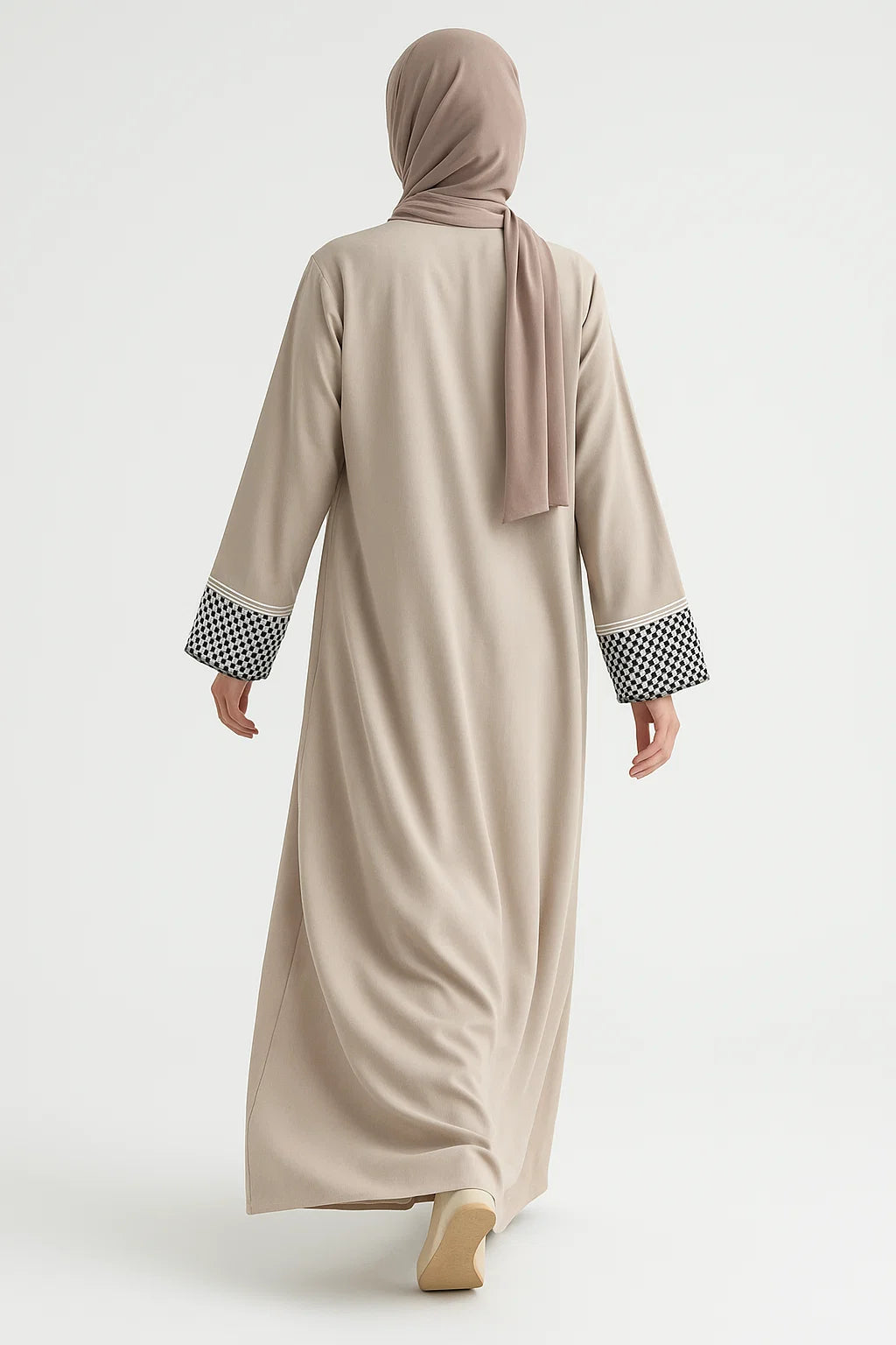 Palestinian Cuff Abaya – Sandstone