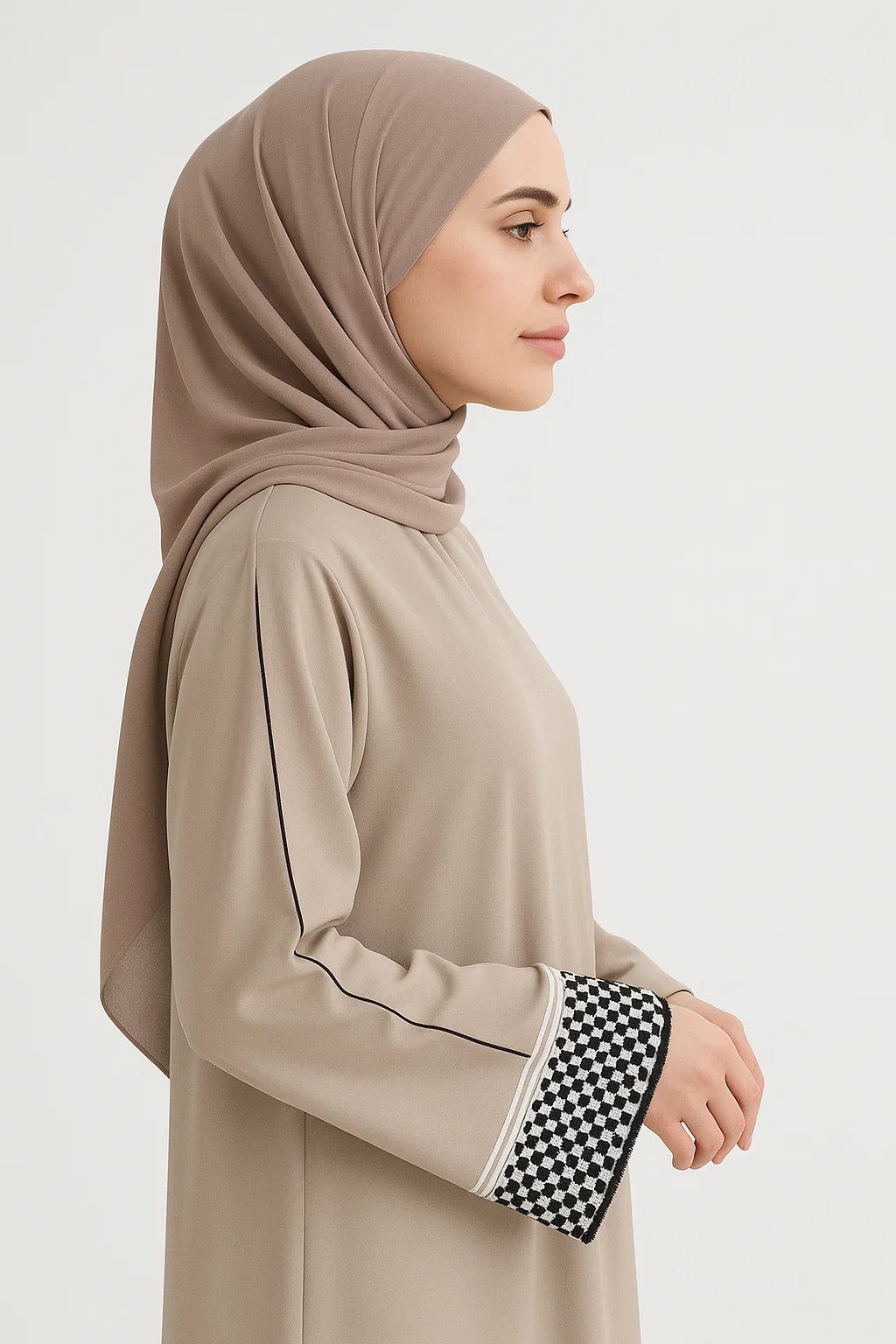 Palestinian Cuff Abaya – Sandstone