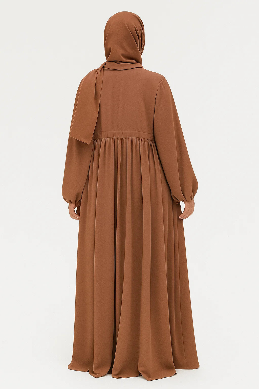 Drawstring Abaya – Warm Caramel