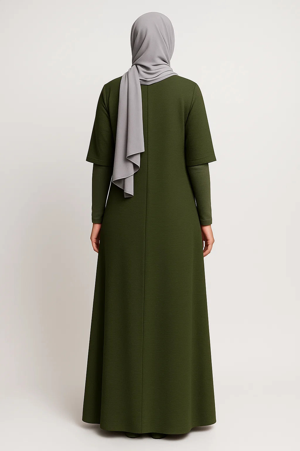 Short Sleeve Abaya – Olive Green