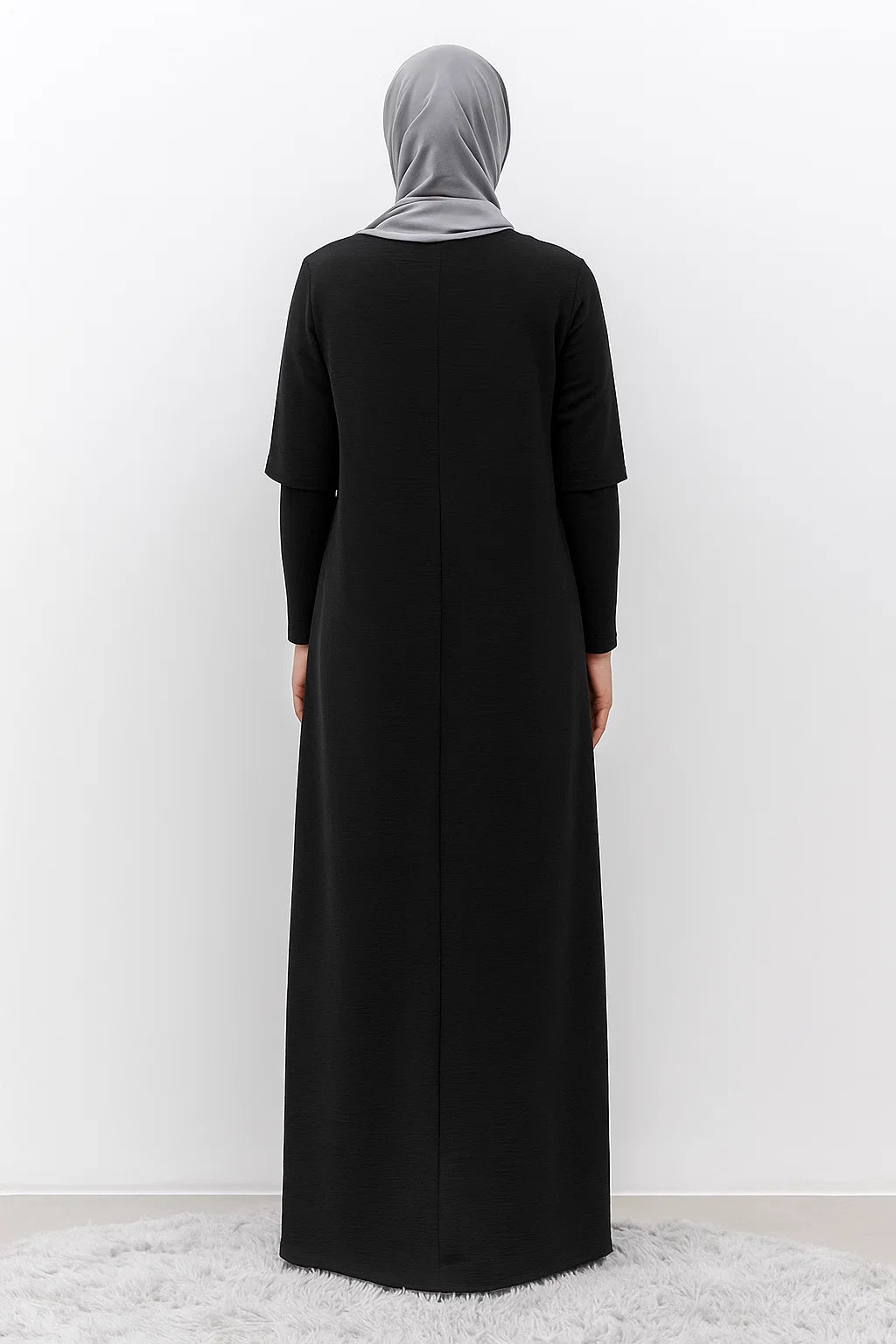 Short Sleeve Abaya - Black