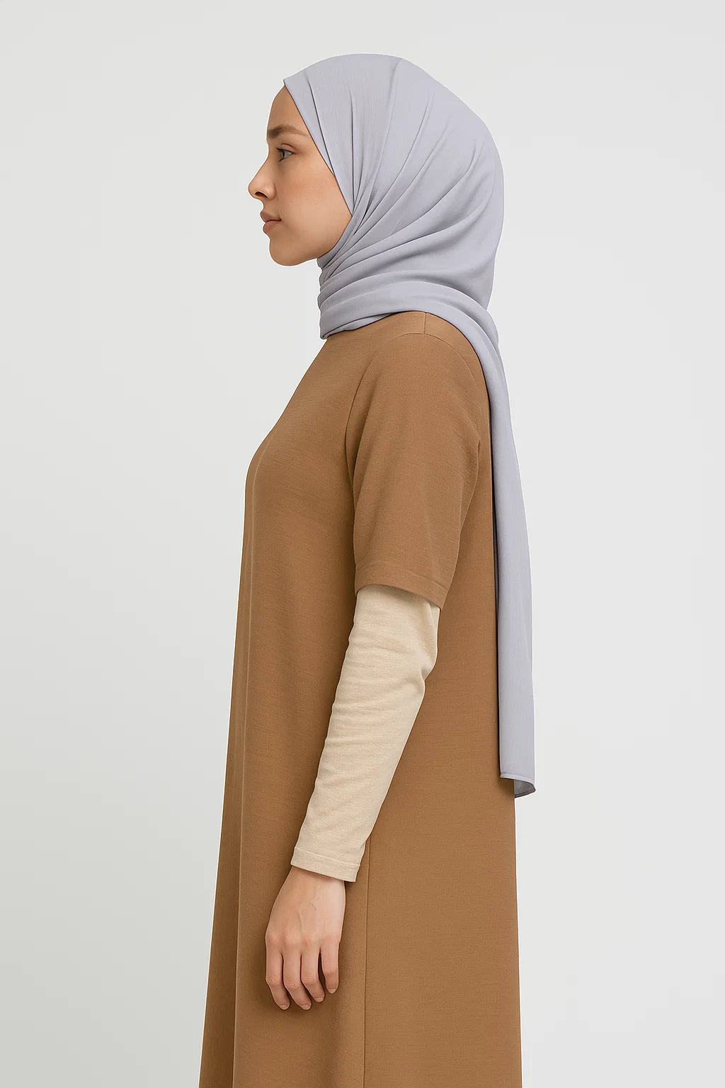 Short Sleeve Abaya – Camel Brown