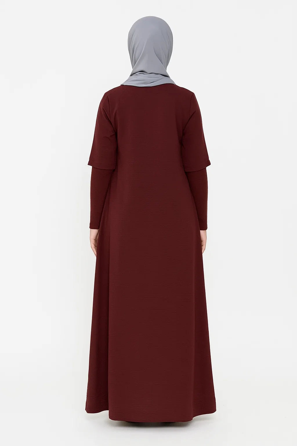 Short Sleeve Abaya – Deep Plum
