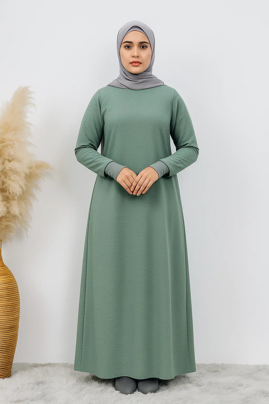 Short Sleeve Abaya – Sage Green