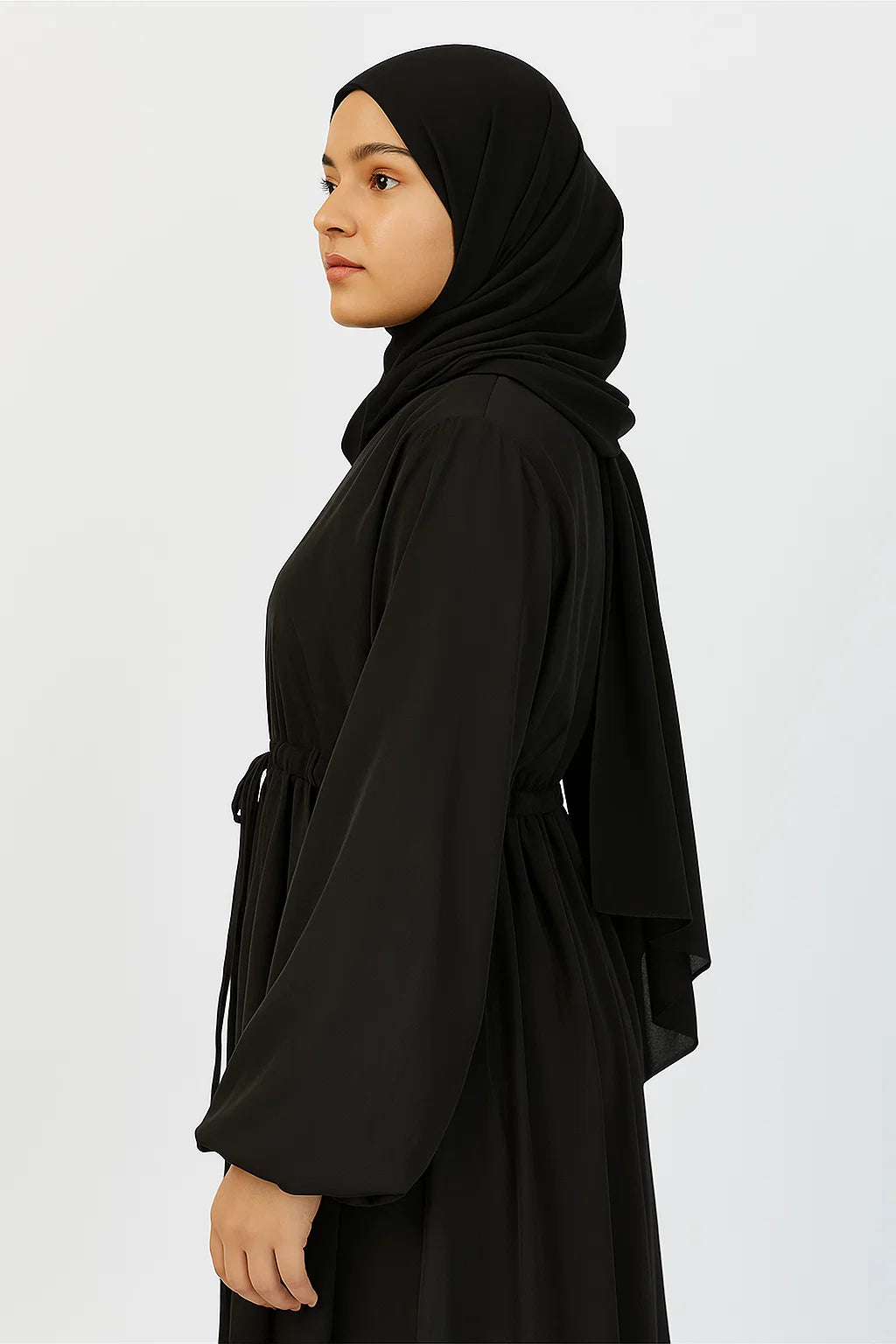Drawstring Abaya – Black