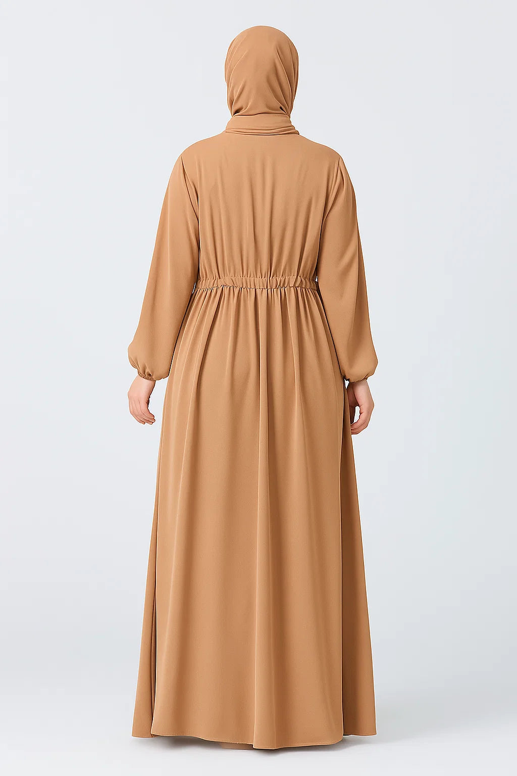 Drawstring Abaya – Camel Brown