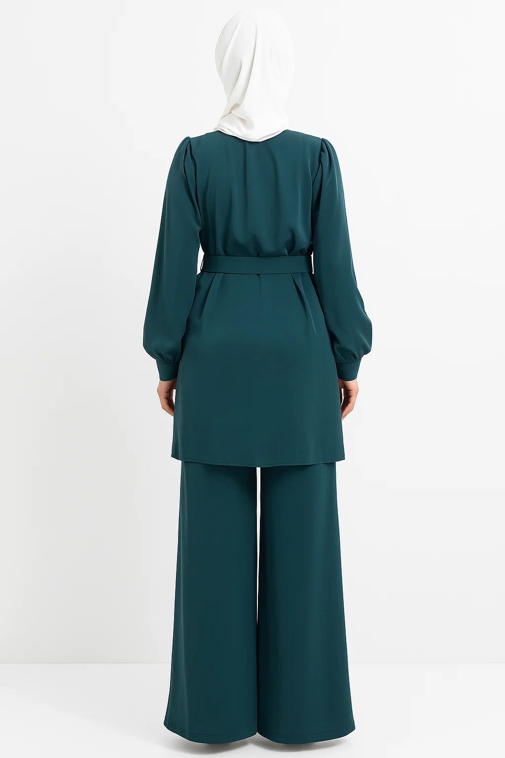 Two-Piece Belted Set – Teal