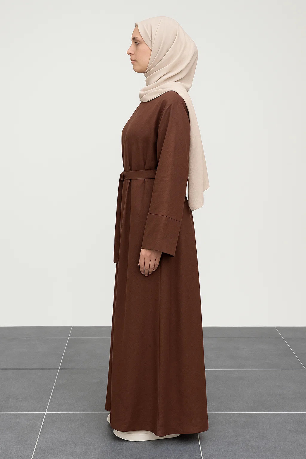 Linen Abaya – Brown
