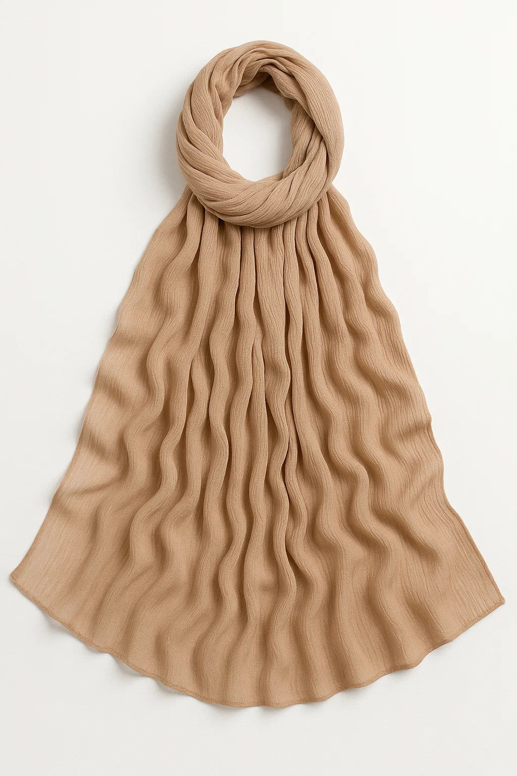 Textured Nylon Hijab – Nude