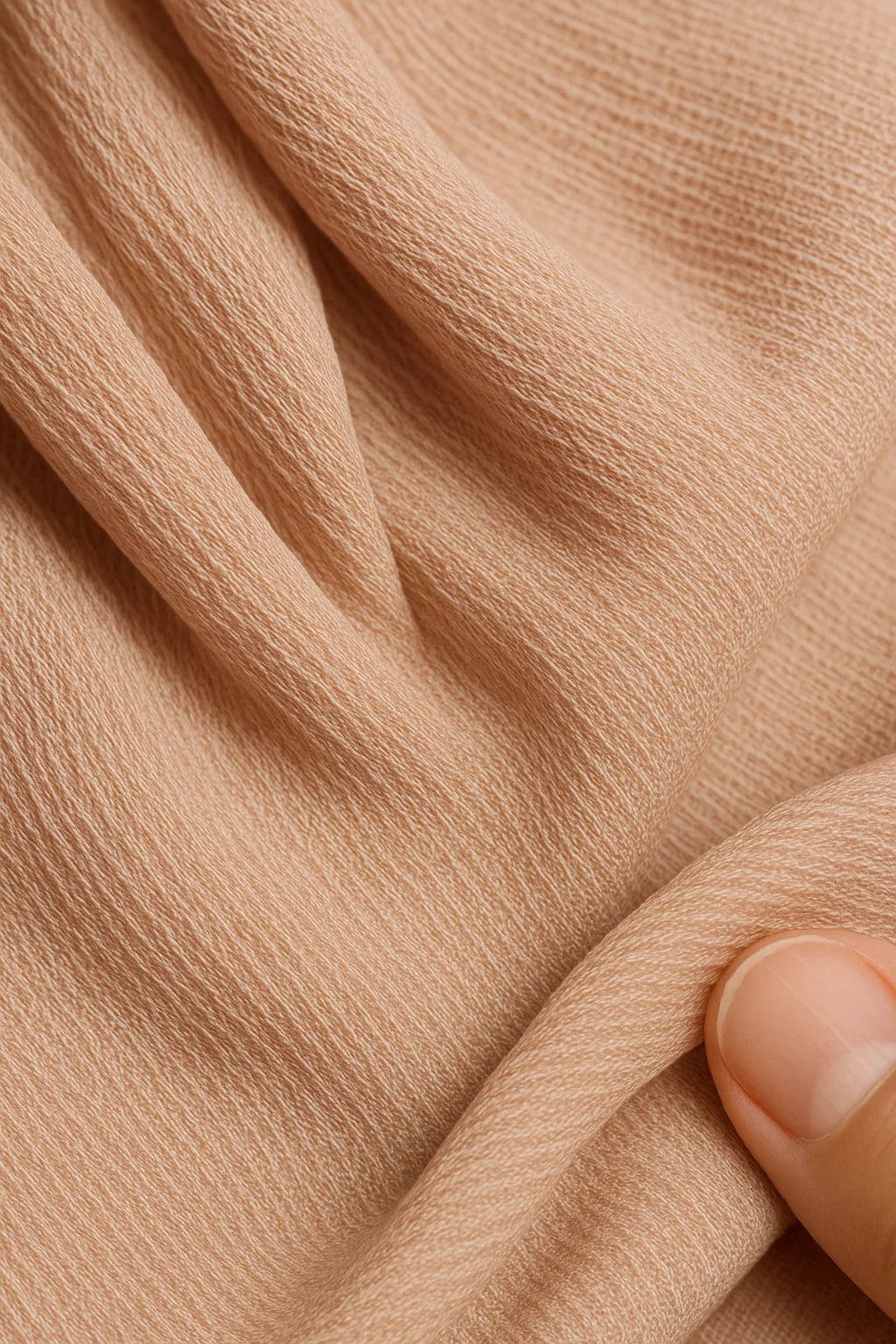 Textured Nylon Hijab – Nude